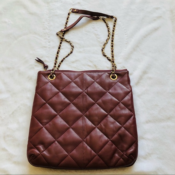 DKNY Genuine Leather Quilted Shoulder Bag - Picture 3 of 5